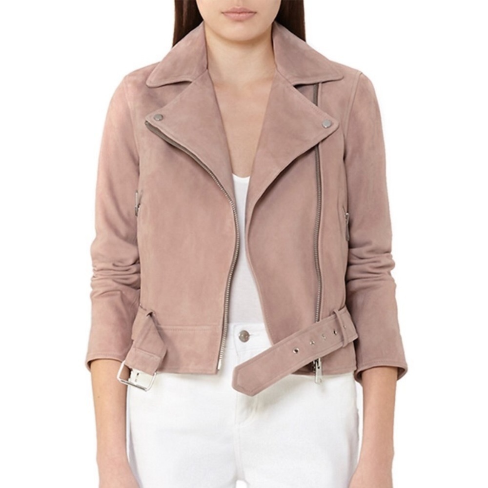 Reiss Cory Suede Moto Jacket‎